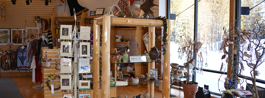 Gift shop at the Bois Forte Heritage Center